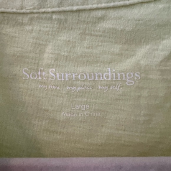 Soft Surroundings Danielle Button Sleeveless Tunic | Fresh Lemonade | Size Large - Picture 8 of 10